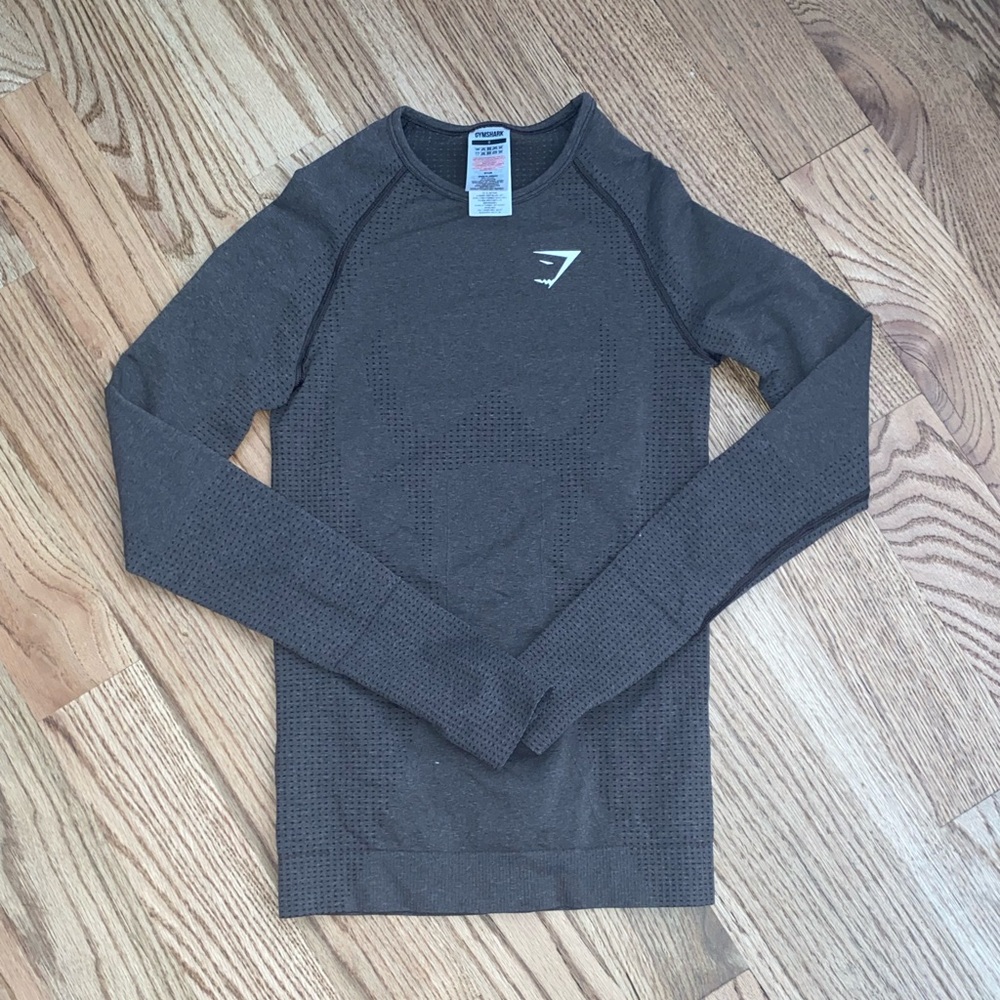 brown marl vital 2.0 long sleeve top